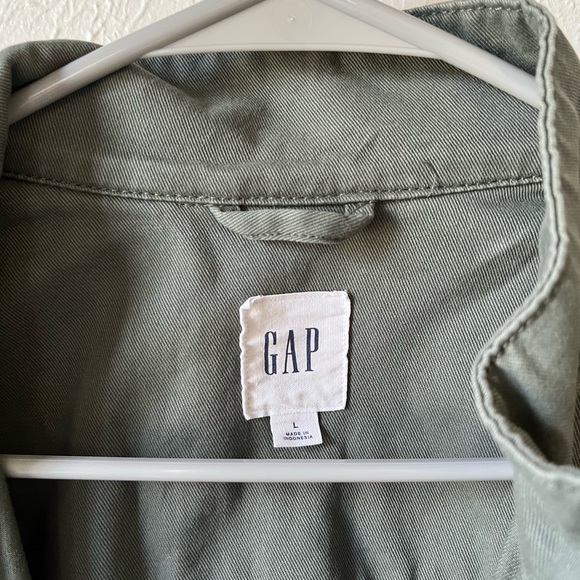 Olive Green Gap Canvas Utilitary Jacket - Picture 2 of 5